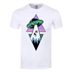 Image of Grindstore Mens Alien Abduction T-Shirt (Medium (38-40in)) (White)