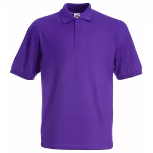 Image of Fruit Of The Loom Childrens/Kids Unisex 65/35 Pique Polo Shirt (Pack of 2) (3-4) (Purple)