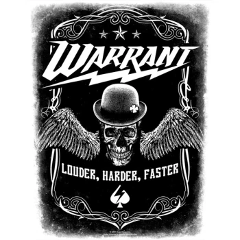 Image of Warrant - Louder Harder Faster Back Patch