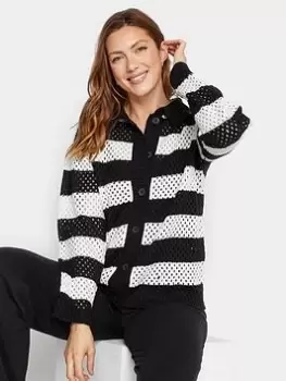 Image of Long Tall Sally Crochet Cardigan - Black/White, Size 8-10, Women