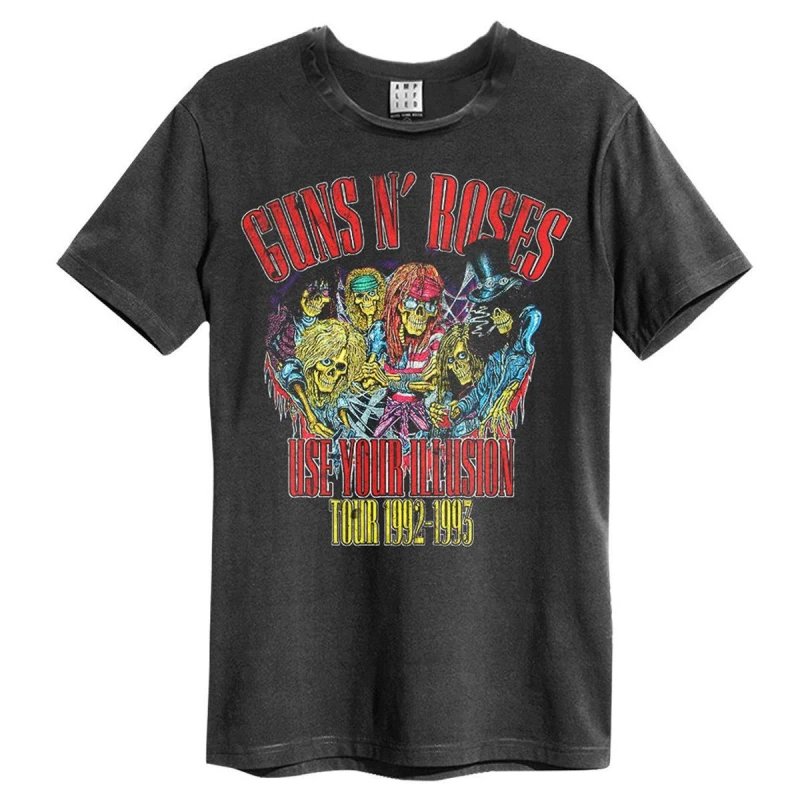 Image of Amplified Amplified Men Use Your Illusion Guns N Roses T-Shirt in Charcoal Size: Small Charcoal S Male 5063470345533