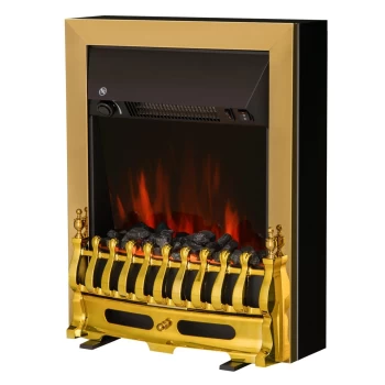 Image of HOMCOM LED Flame Electric Fire Place Heater - Golden