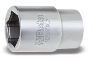Image of Beta Tools 920INOX-A 32 INOX Stainless Steel 1/2" Dr Hex Socket 32mm 009203032