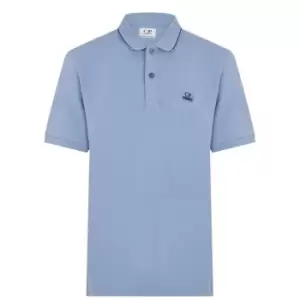 Image of CP COMPANY Boys Logo Polo Shirt - Blue
