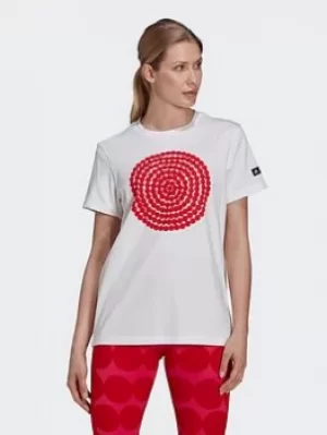 Image of adidas Sportswear Marimekko Graphic T-Shirt, White, Size S, Women