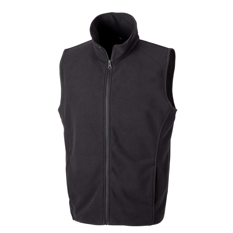 Image of Result Core Mens Microfleece Gilet in Black Size: XS Black Male XS