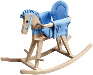 Image of Fantasy Fields Safari Natural Rocking Horse Blue Pad.