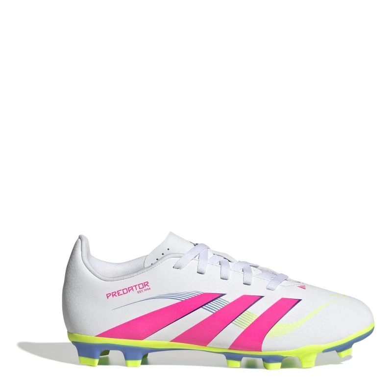 Image of adidas Predator 4 Juniors Firm Ground Football Boots White/Pink male 4 (36.5)
