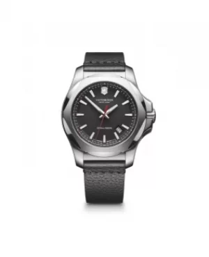 Image of Victorinox Swiss Army I.N.O.X. Black Dial Black Leather Mens Watch 241737 241737