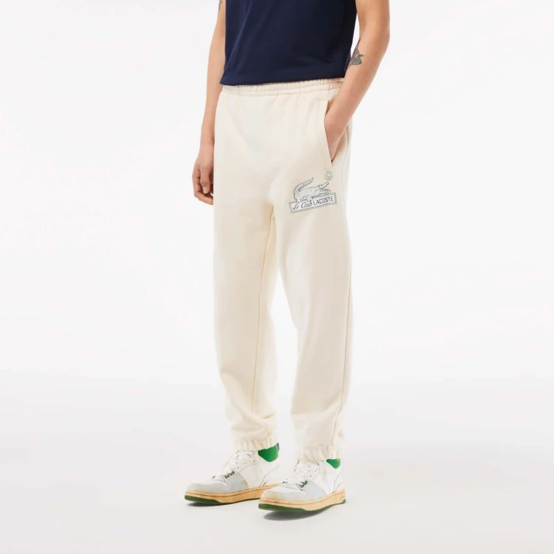 Image of Lacoste Organic Cotton Track Pants Cream male S