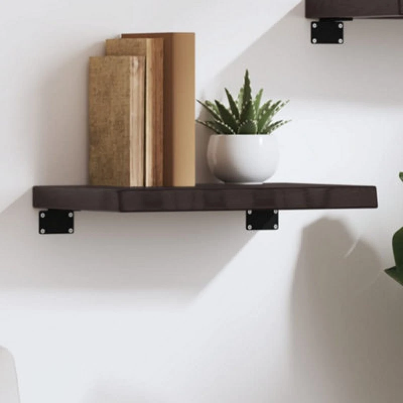 Image of VIDAXL Vidaxl - Wall Shelf Dark Brown 40x30x(2-4) cm Treated Solid Wood Oak 8720845814687