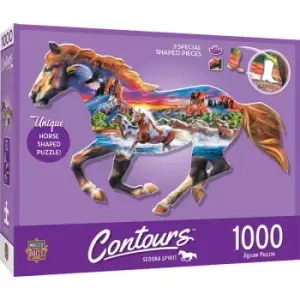 Image of Masterpieces Puzzle Contours Shaped Running Horse Shape Puzzle 1000 piece jigsaw puzzle