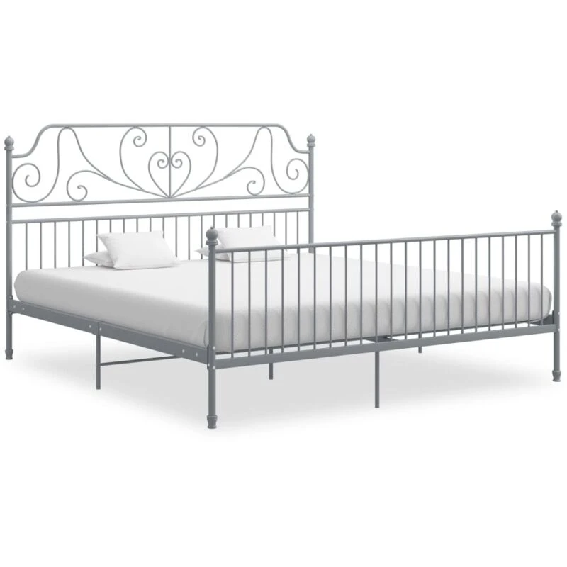 Image of VIDAXL Vidaxl - Bed Frame without Mattress Grey Metal 180x200cm Super King 8720286195987