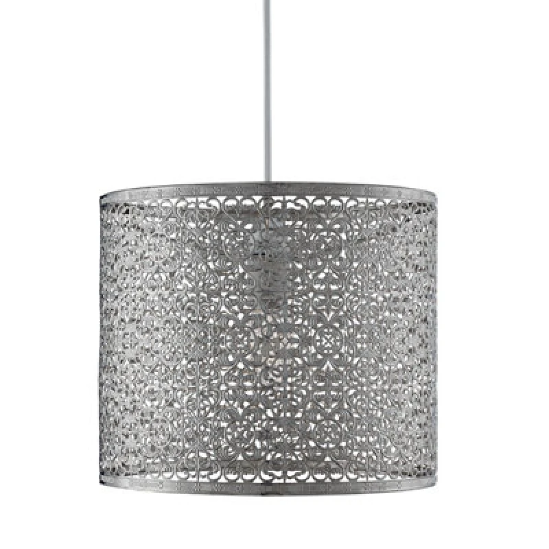Image of Lighting Collection Adelaide Chrome Cylinder Pendant