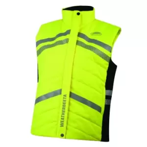 Image of Weatherbeeta Unisex Adult Quilted Reflective Gilet (S) (Hi Vis Yellow)