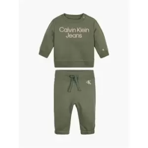Image of Calvin Klein Jeans Inst Logo Fleece Hwk Giftpack - Green