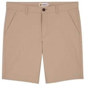 Image of Farah Mens Bassett Chino Shorts Burnt Sand 36