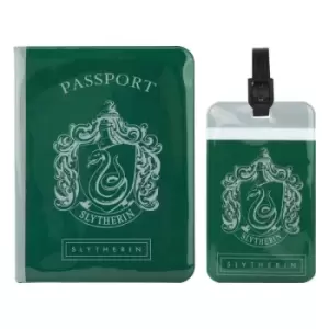 Image of Harry Potter Passport Case & Luggage Tag Set Slytherin
