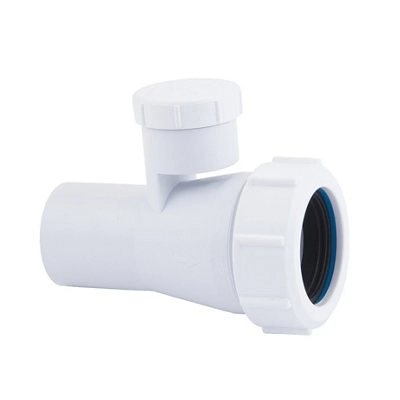 Image of Mcalpine 1 1/4-Inch White Anti-Siphon Adaptor For Efficient Drainage Solutions