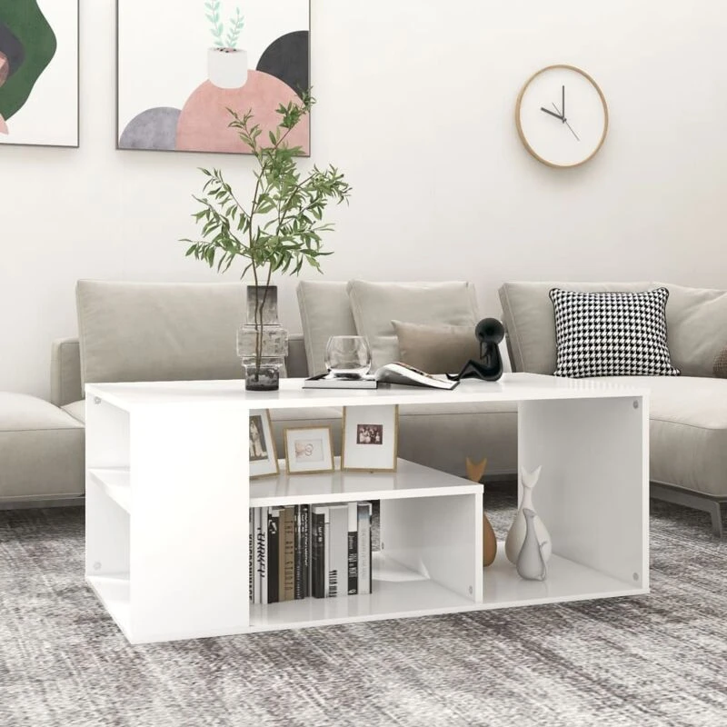 Image of VIDAXL Coffee Table White 100x50x40cm Engineered Wood Vidaxl 8720286561225