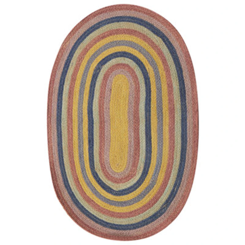 Image of Beliani Kids Rug Perewi Multicolour 70 X 100 Cm Jute
