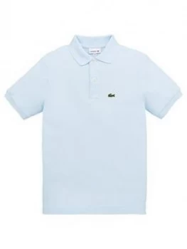 Image of Lacoste Boys Classic Short Sleeve Pique Polo Shirt - Blue, Size 3 Years