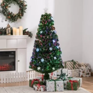 Image of Christmas Time 5FT Prelit Artificial Christmas Tree Fiber Optic LED Light Holiday Decoration