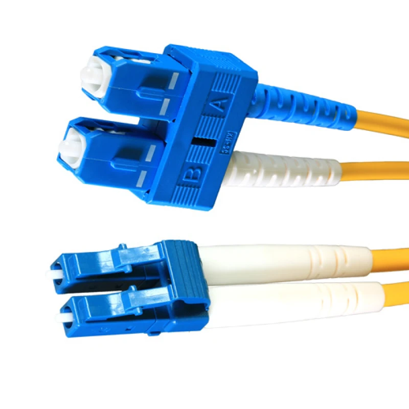 Image of Cablenet 3m OS2 9/125 LC-SC Duplex Yellow LSOH Fibre Patch Lead