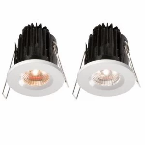 Image of KnightsBridge FireKnight 7W IP65 LED 4000K Downlight With White Bezel - Cool White