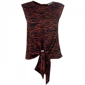 Image of Biba Tiger Beaded Top - Tobacco