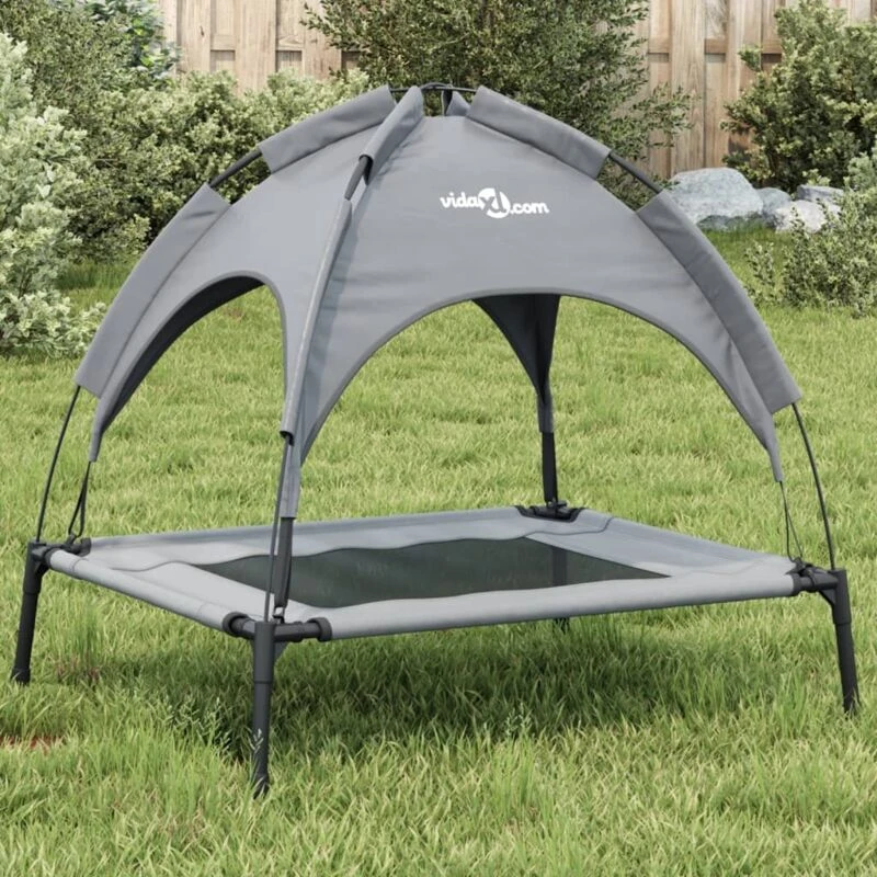 Image of VIDAXL Vidaxl - Dog Bed with Canopy Anthracite Oxford Fabric and Steel 172593