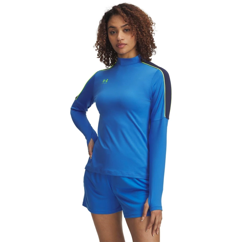 Image of Under Armour Womens Challenger Baselayer Top Blue Atlantis female 16 (XL)