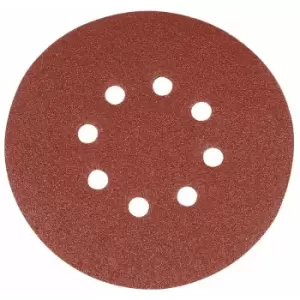 Image of Silverline - Hook & Loop Discs Punched 150mm 10pk - 150mm 80 Grit