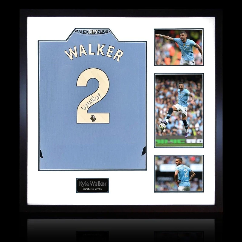 Image of The Fan Cave Kyle Walker Signed Manchester City Shirt Elite Fra Red unisex 820mm x 82
