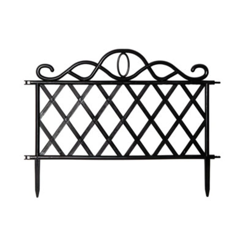 Image of Samuel Alexander 27cm Black Plastic Garden Patio Lawn Border Fence Edging Black unisex