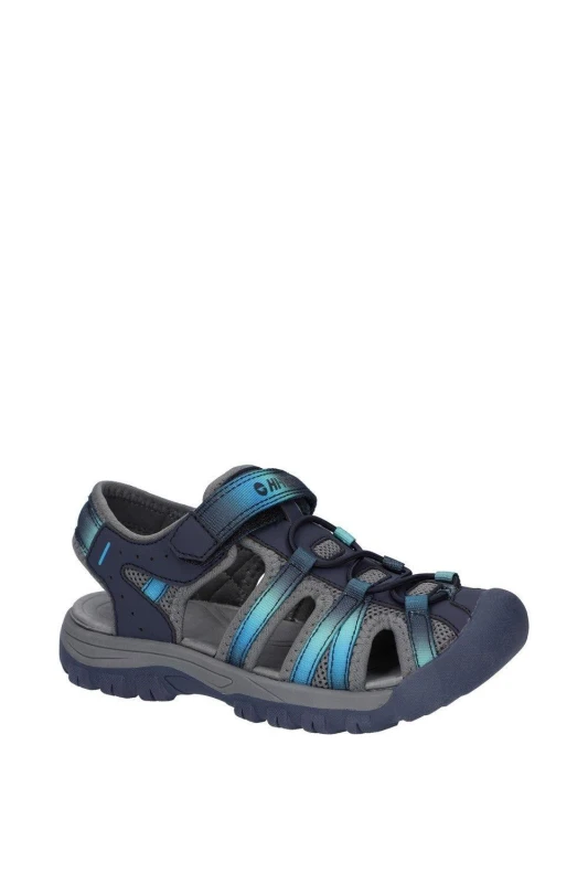 Image of Hi Tec Boys Jack Cushioned Walking Sandals UK Size 1 (EU 33) Navy/Grey/Blue/Light Blue HIT135-NAVY-1