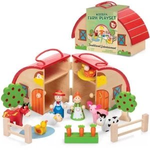 Image of Wooden Farm Playset