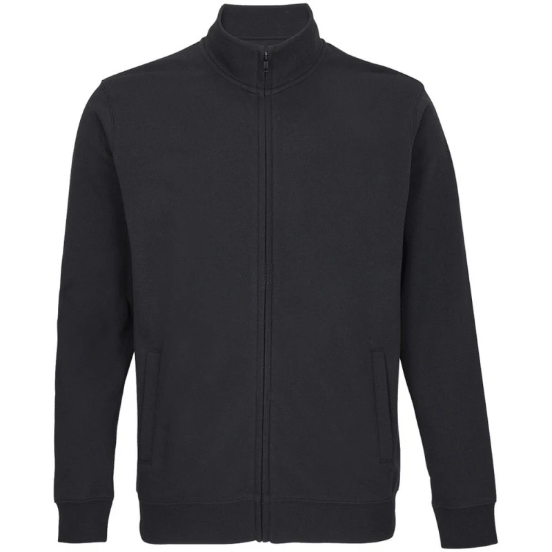 Image of SOL'S Mens Cooper Full Zip Sweat Jacket in Black Size: Small Black Male S