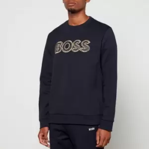 Image of BOSS Athleisure Mens Salbo 1 Sweatshirt - Dark Blue - S
