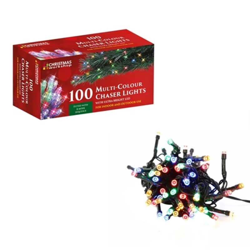 Image of Christmas Workshop 100 LED Multi-Coloured Chaser Lights 77270