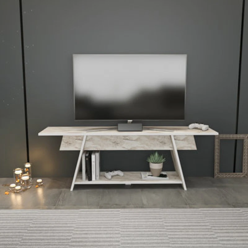 Image of Decorotika Lanca TV Stand TV Unit for TVs up to 59" White