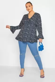 Image of Dalmatian Print Blouse