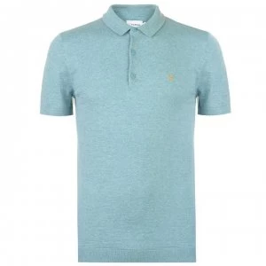 Image of Farah Vintage Farah Benji Knitted Polo Mens - 356 GREEN BISCT