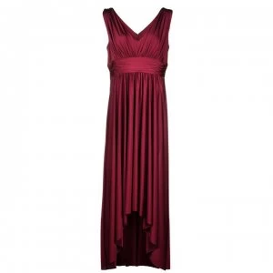 Image of Biba Dip Hem Maxi Dress Womens - Berry