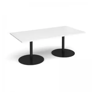 Image of Eternal rectangular boardroom table 2000mm x 1000mm - Black base and