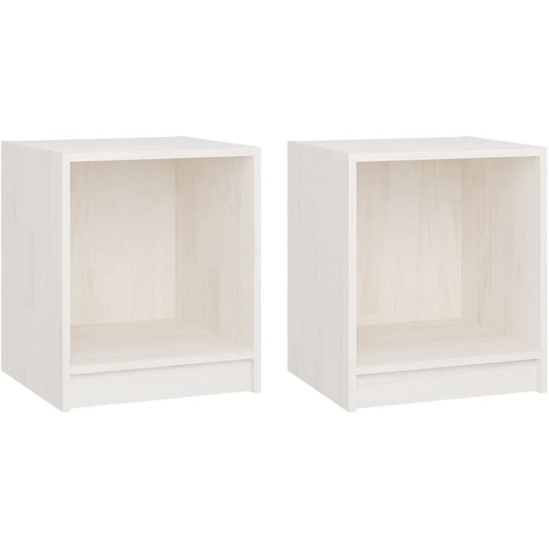 Image of VIDAXL Bedside Cabinets 2 pcs White 35.5x33.5x41.5cm Solid Pinewood Vidaxl 8720286772515