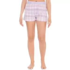 Image of Forever Dreaming Womens/Ladies Check Lounge Shorts (S) (Pink)