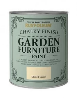 Image of Rust-Oleum Garden Furniture Paint Clotted Cream 750Ml