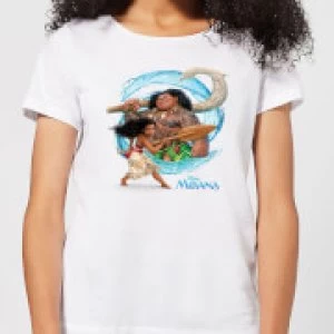 Image of Moana Wave Womens T-Shirt - White - M