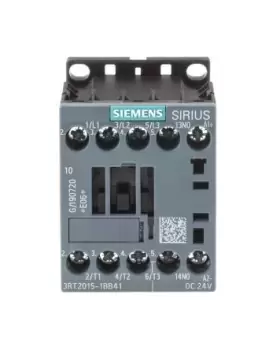 Image of Siemens SIRIUS Innovation 3RT2 3 Pole Contactor - 7 A, 24 V dc Coil, 3NO, 3 kW
